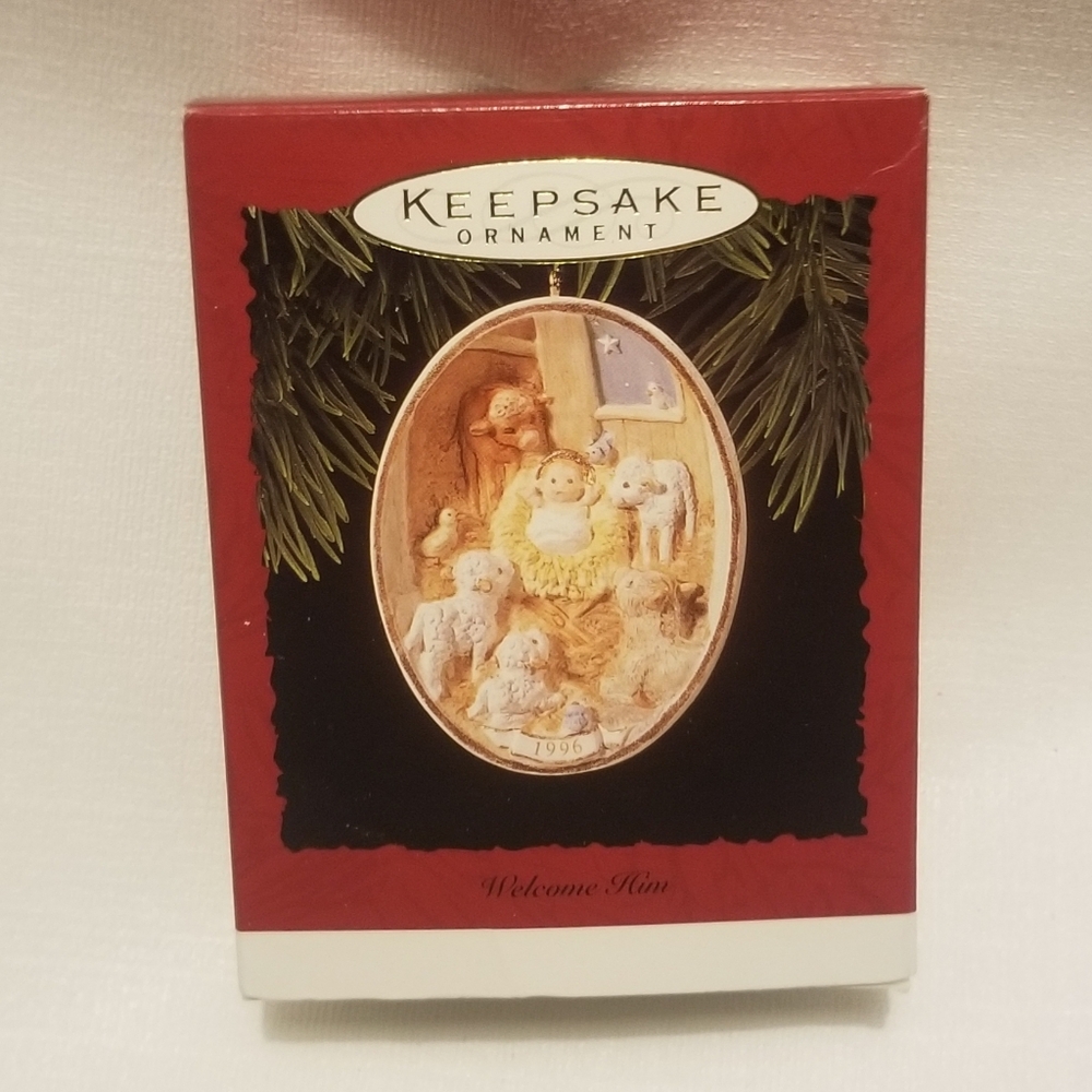 EUC 1996 Welcome Him Hallmark Keepsake ornament w original box - Picture 2 of 7